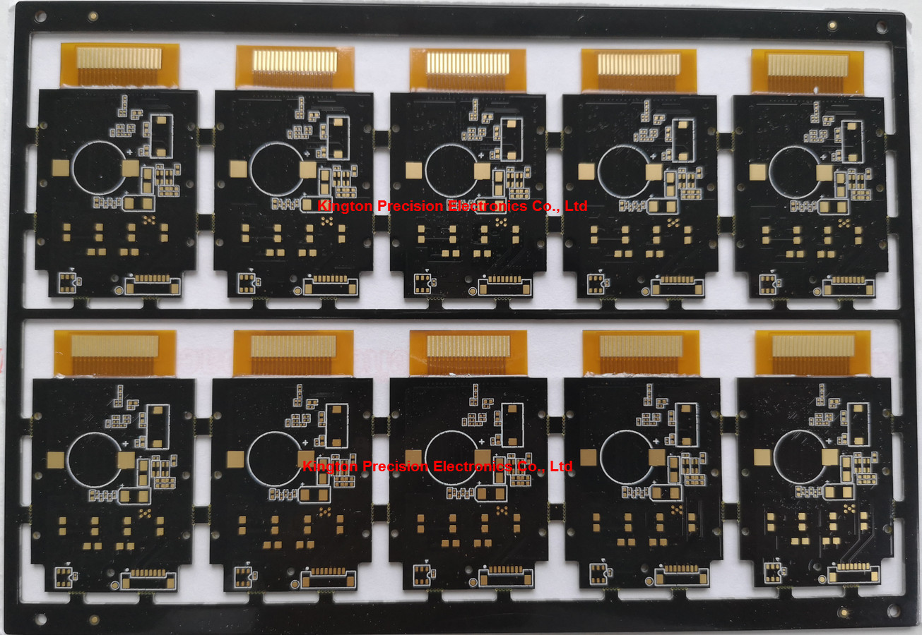 8 Layer Black Soldermask Rigid-Flex PCB